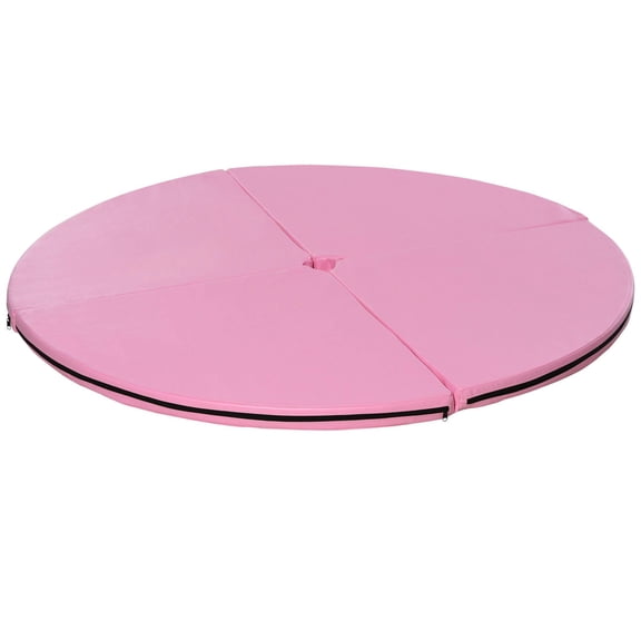 2 Inch Thick 5 Feet Wide Foldable Pole Dance Mat Pink Lightweight with Handle