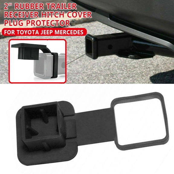 2 Inch Trailer Hitch Receiver Cover Plug, Dust Cap & Protector for Toyota Tacoma Tundra, Ford F-150, Jeep Wrangler, Lexus GMC, Fits 2"x2" Tube, Off Road, Towing, SUV Truck Accessory