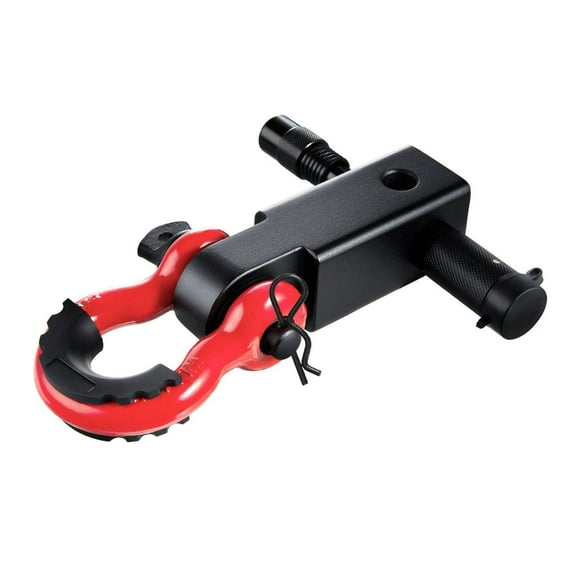 2" Trailer Shackle Hitch Receiver D-Ring 66000 lbs Capacity for Truck Jeep SUV
