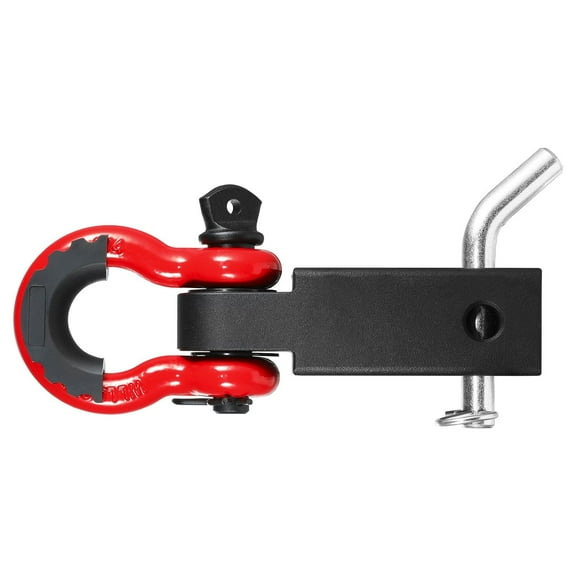 2 Inch Trailer Shackle Hitch Receiver D-Ring with 65900 lbs Capacity Heavy Duty Recovery Tow Hook for Truck and Jeep