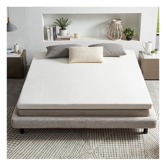 2 Inch Twin Size Mattress Topper, 100% Certified Memory Foam, Pressure Relieving, Removable & Washable Cover, Ideal for Bedroom, Guestroom, Dorms