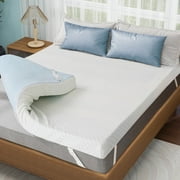 2 Inch TwinXL Mattress Topper With Cover, Foam Mattress Topper for Back Pain, Gel Infused Mattress Pad