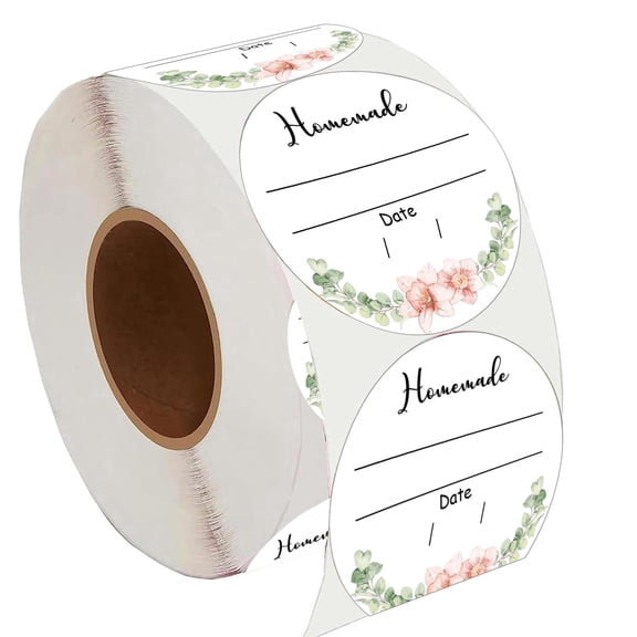 2 Inch Watercolor Greenery Canning Stickers Write on Date Contents Canning Jar Lids Labels with Lines - Homemade Jar Canning Stickers for Glass Canning Jars, Jam/Jelly Containers