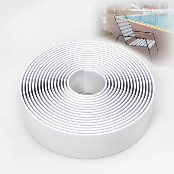 2 Inch Wide, 100ft Long Vinyl Strap - Replacement Straps for Patio Chairs - Vinyl Strapping for Patio Furniture Repair - Durable Seat Repair Kit for Lawn Chairs, Outdoor Furniture (White)