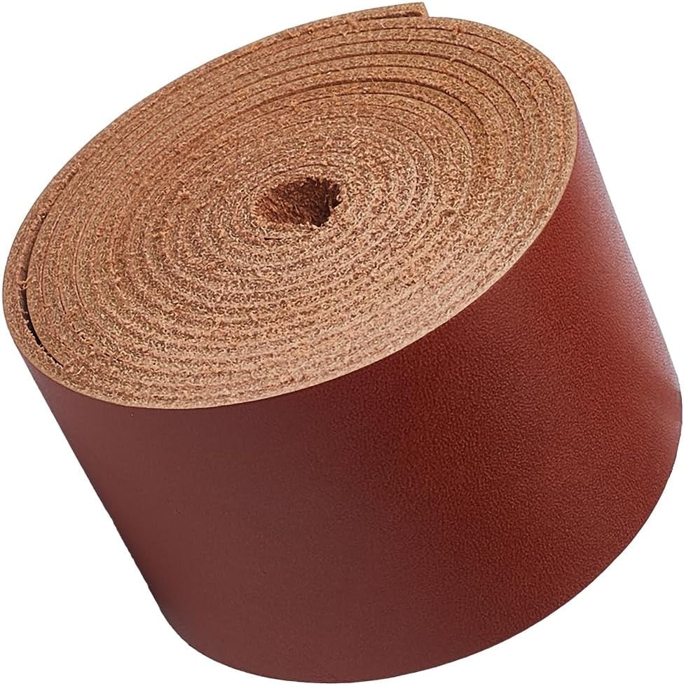 GORGECRAFT 11Yds 3mm Flat Genuine Leather Cord String 2mm Thick Natural - View #10