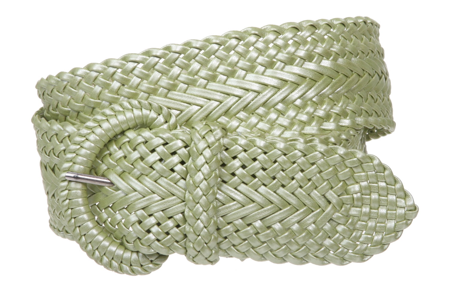 6527 2 Inch Wide Braided Belts For Women 100% Hand Made Soft Woven 2InchWideHandMadeSoftMetallicWovenBraidedRoundBelt - Walmart  main image 2