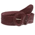 thumbnail image 1 of 2 Inch Wide Hand Made Soft Metallic Woven Braided Round Belt, 1 of 2