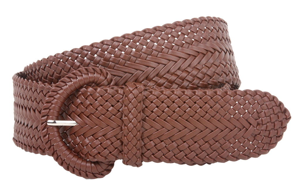 2298 2 Inch Wide Hand Made Soft Metallic Woven Braided Round Belt, Kelly Green beltiscool 2 Inch Wide Hand Made Soft Metallic Woven Braided  main image 3