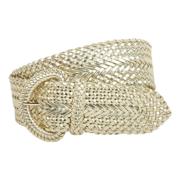 2 Inch Wide Hand Made Soft Metallic Woven Braided Round Belt