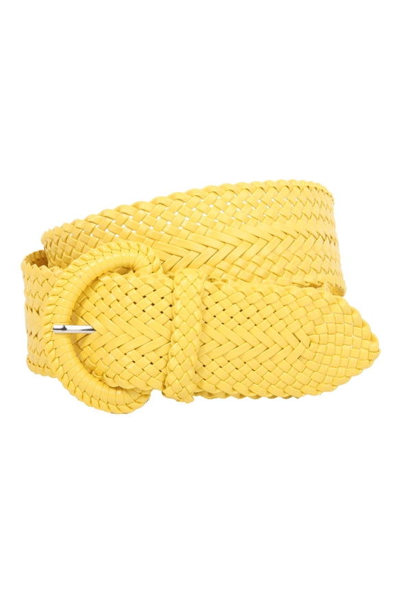 2 Inch Wide Hand Made Soft Metallic Woven Braided Round Belt