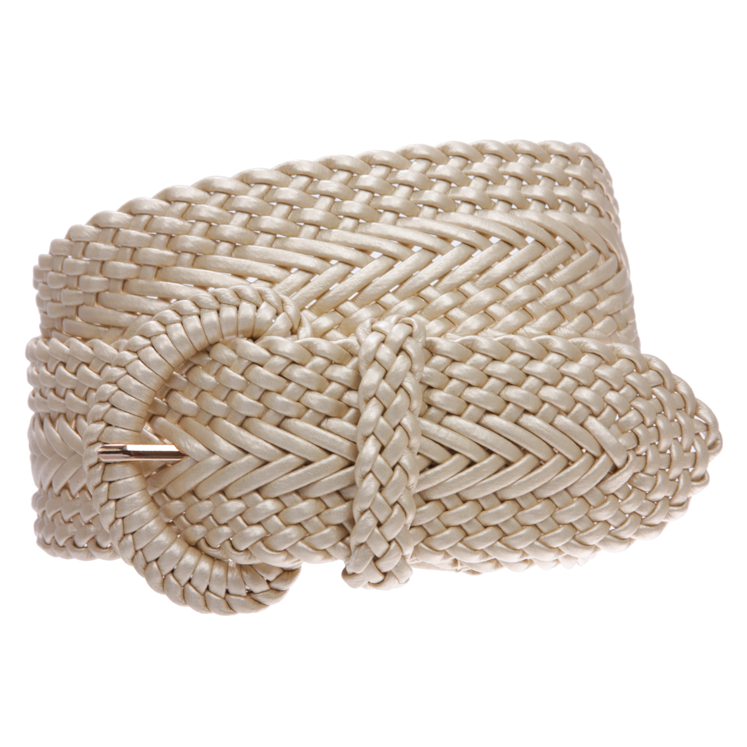 2 Inch Wide Hand Made Soft Metallic Woven Braided Round Belt 2 Inch Wide Hand Made Soft Metallic Woven Braided Round Belt main image 4