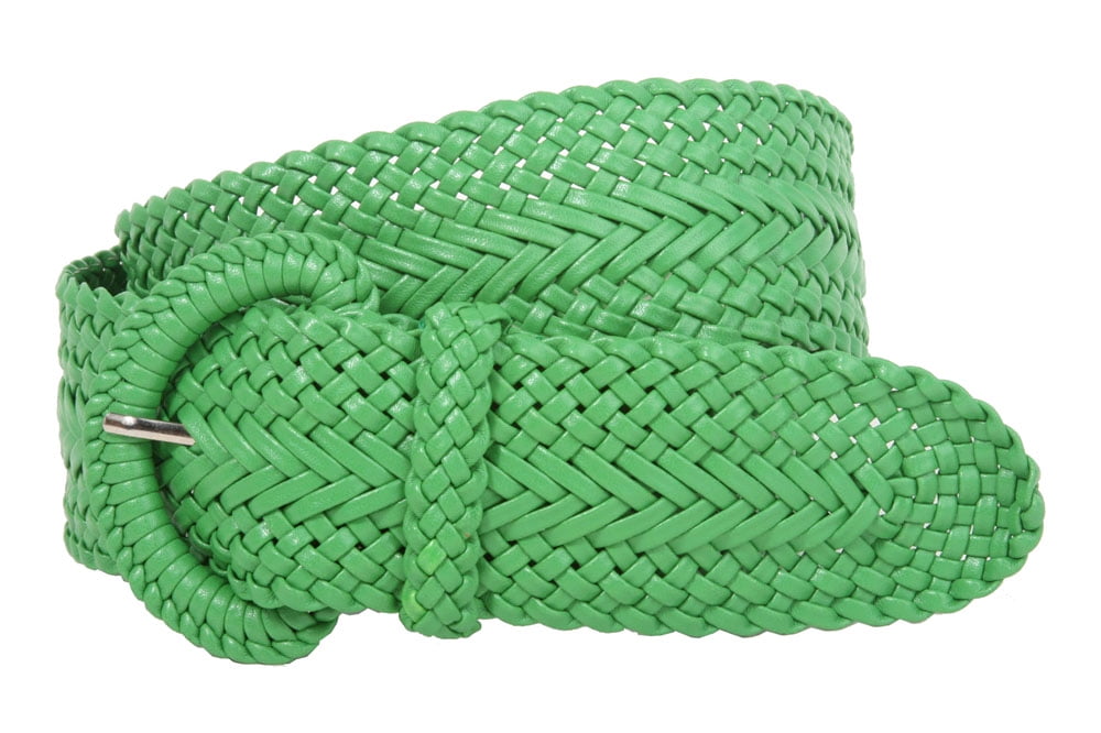 2 Inch Wide Hand Made Soft Metallic Woven Braided Round Belt  display picture 1