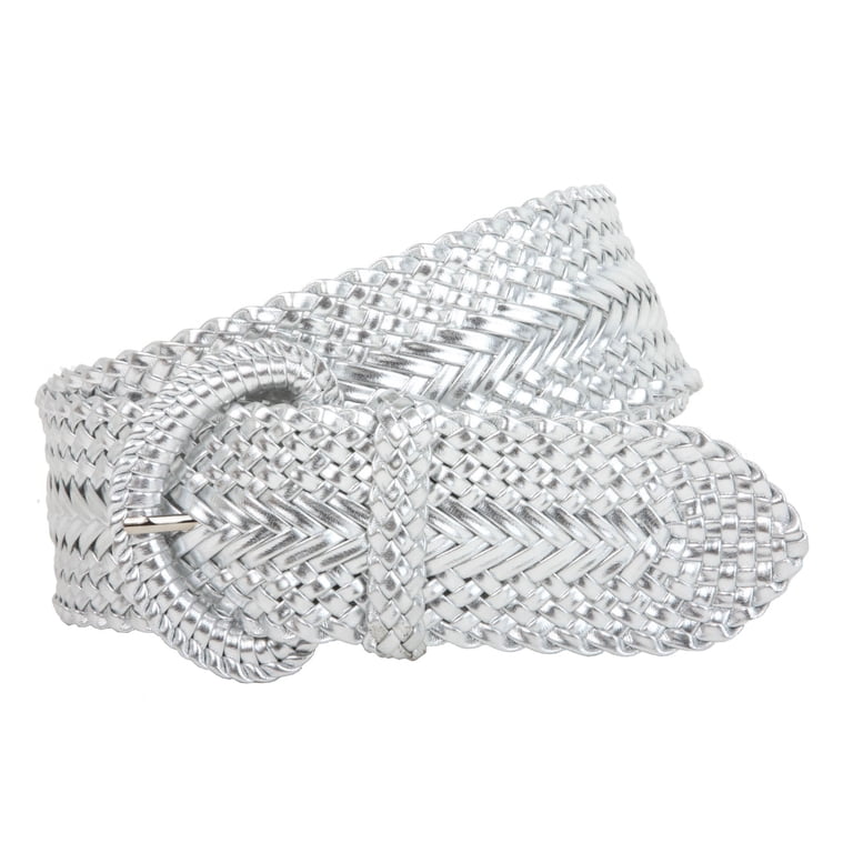 2 Inch Wide Hand Made Soft Metallic Woven Braided Round Belt 2 Inch Wide Hand Made Soft Metallic Woven Braided Round Belt  main image 2