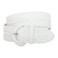 thumbnail image 1 of 2 Inch Wide Hand Made Soft Metallic Woven Braided Round Belt, 1 of 2