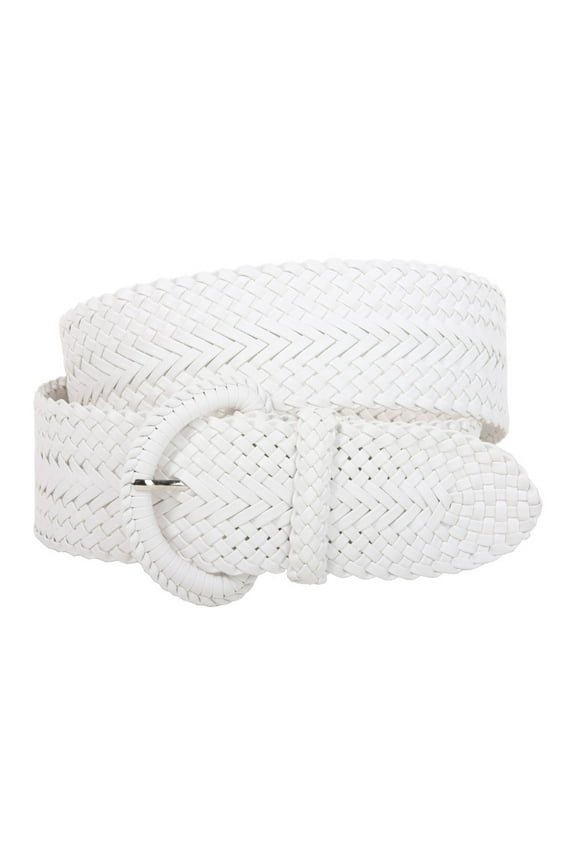 2 Inch Wide Hand Made Soft Metallic Woven Braided Round Belt