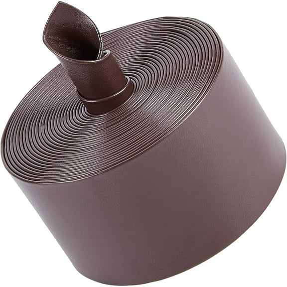 Soft Flat Imitation Leather Cord Garment Accessories Coconut Brown 50x1mm about 5.47 Yards(5m)/Bundle