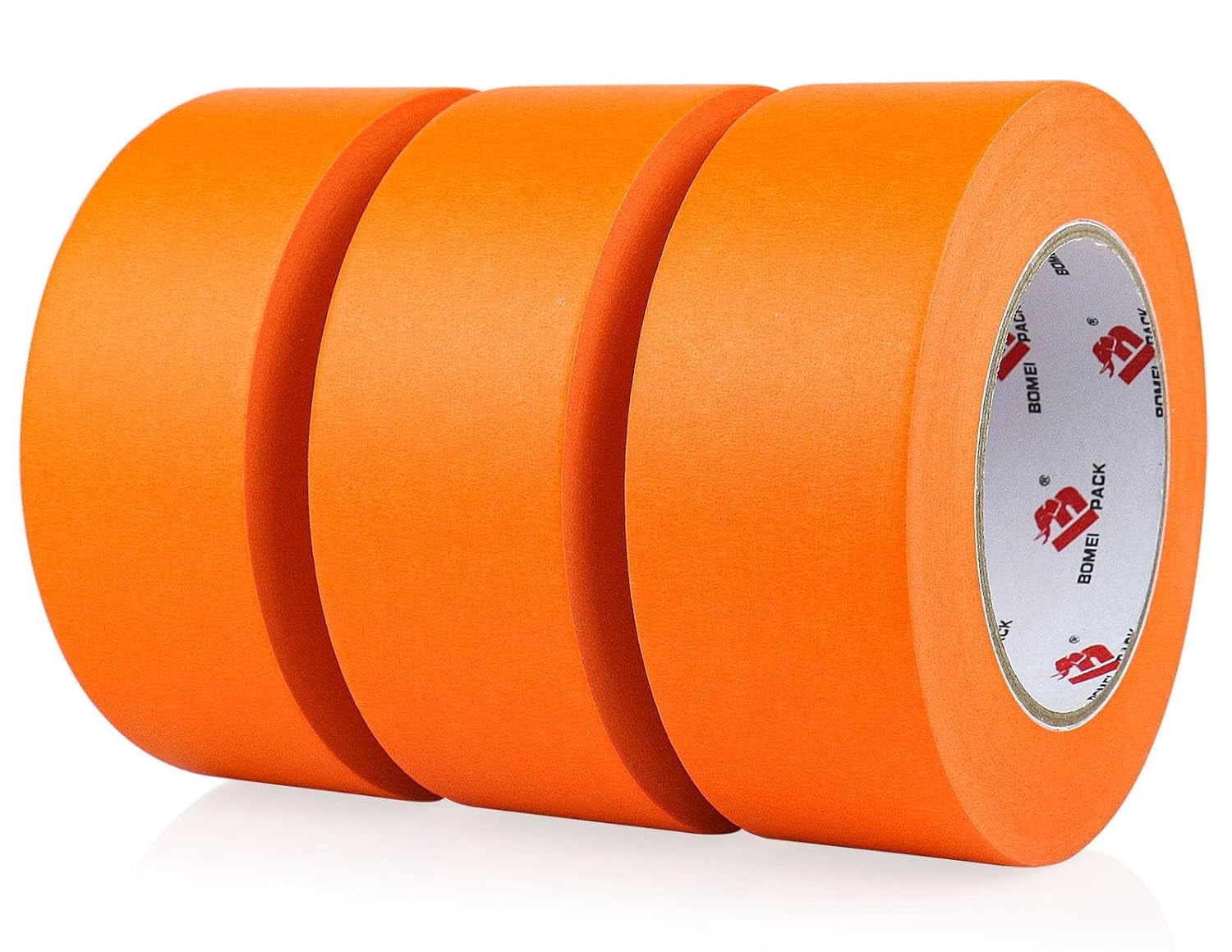 2 Inch Wide Masking Tape, Orange Painters Tape 3 Rolls x 2 inch x 60 Yards (180 Total Yards) Residue-Free Painting Tape for Labeling, DIY Crafting, Decoration and School Projects