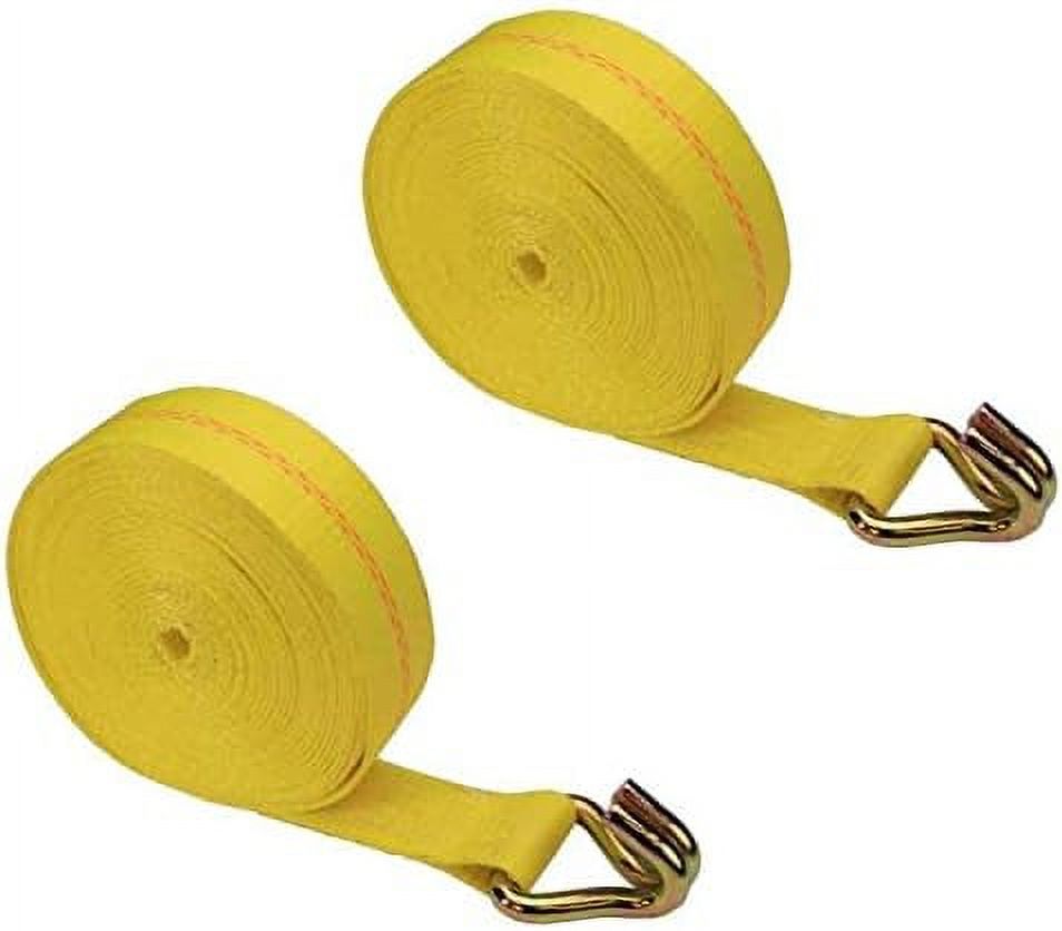 2 Inch Winch Strap with Double J Wire Hook, 20 Feet Long, Heavy Duty ... - Heavy Duty Soft Crate Securement Tools For Heavy Duty Storage