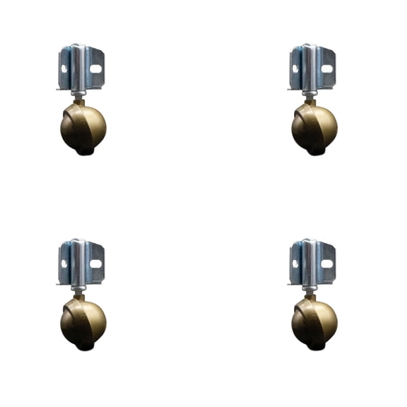 2 Inch Windsor Antique Metal Ball Caster – Corner Mount Bracket – Set of 4 – SCC