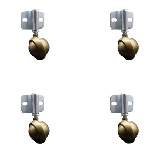 2 Inch Windsor Antique Metal Ball Caster – Side Mount Bracket – Set of 4 – SCC