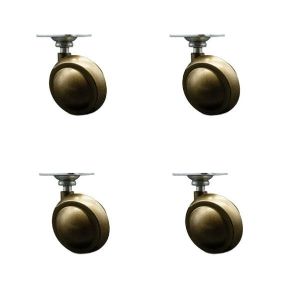 2 Inch Windsor Antique Metal Ball Caster – Top Plate – Set of 4 – Service Caster