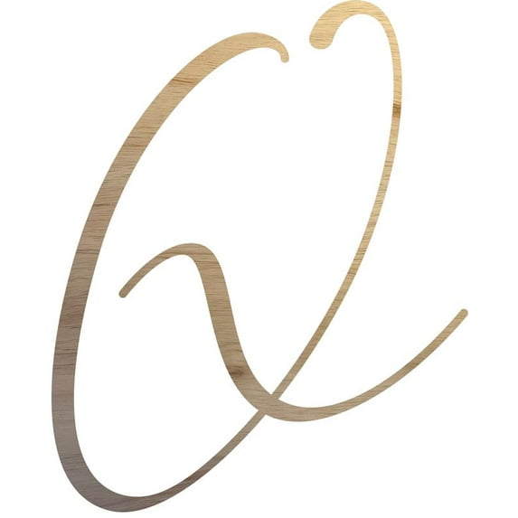 2 Inch Wooden Craft Letter Q, Unfinished 1/4'' Real Wood Cutout, Decorative DIY