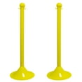 thumbnail image 1 of 2 Inch Yellow Light Duty Stanchion (2 Pk), 1 of 1