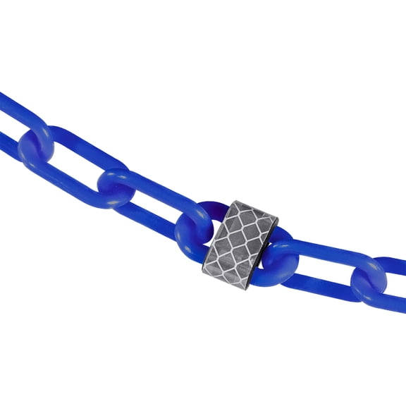 2 Inch x 100 Feet Blue Reflective Plastic Safety Chain