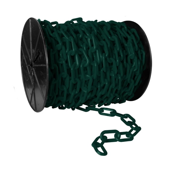 2 Inch x 100 Feet Evergreen Heavy Duty Plastic Safety Chain Reel