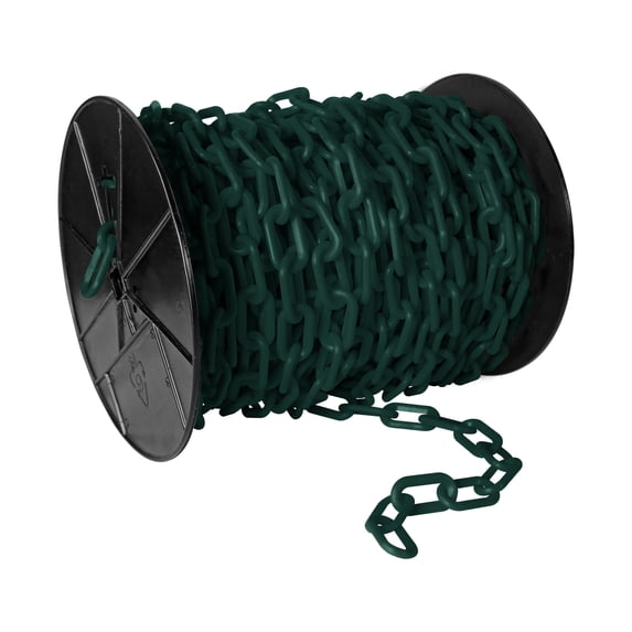 2 Inch x 125 Feet Evergreen Plastic Safety Chain Reel