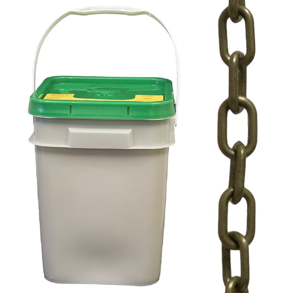 2 Inch x 160 Feet Khaki Gold Plastic Safety Chain Pail