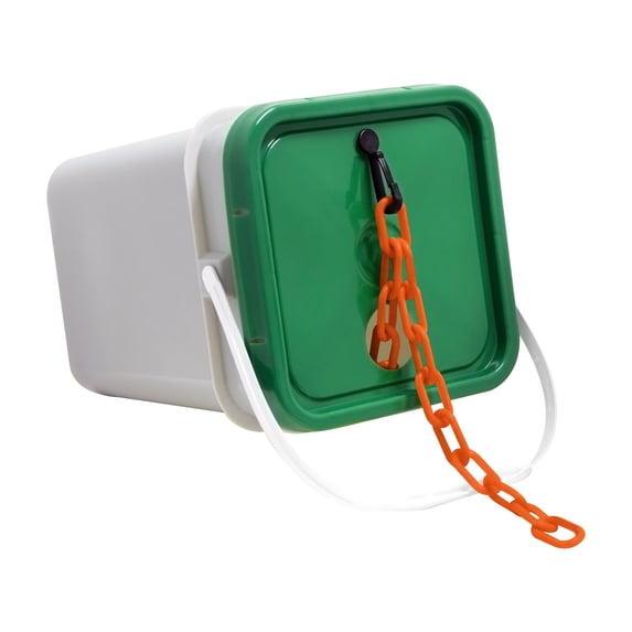 2 Inch x 160 Feet Safety Orange Plastic Safety Chain Pail