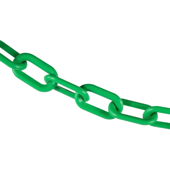 2 Inch x 25 Feet Green Plastic Safety Chain