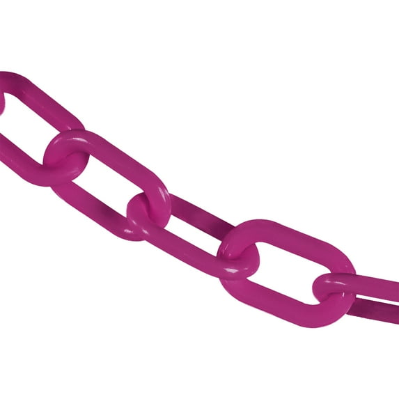 2 Inch x 25 Feet Magenta Heavy Duty Plastic Safety Chain