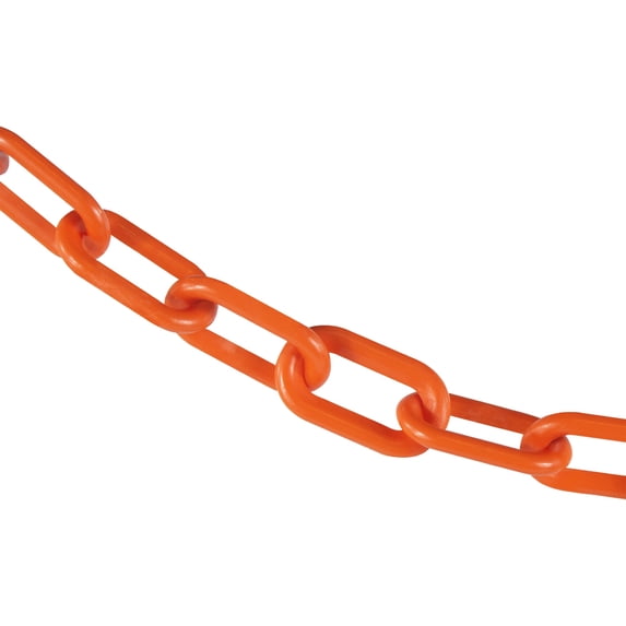 2 Inch x 25 Feet Safety Orange Plastic Safety Chain