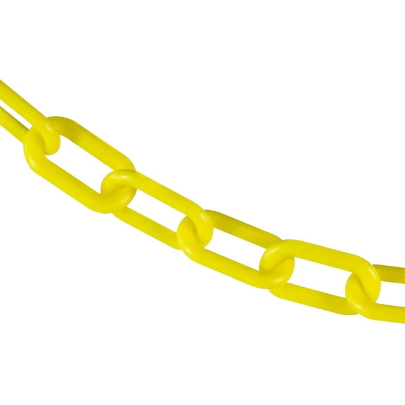 2 Inch x 25 Feet Yellow Plastic Safety Chain