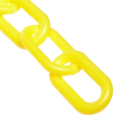 2 Inch x 25 Feet Yellow Plastic Safety Chain