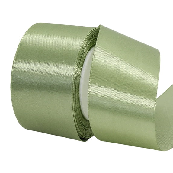 2 Inch x 25 Yards Wide Satin Ribbon - Fabric Ribbons for Wrapping, Flower Bouquets Crafts, Wreath Making, Christmas, Valentine's Day, Bow Tying, Wedding Decoration, and Sewing Projects
