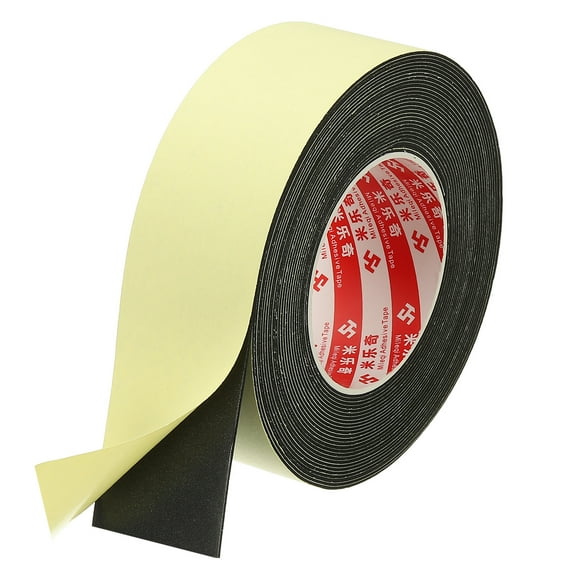 Uxcell 2" x 33 Ft Weather Stripping Door Seal Strip, 1mm Thick EVA Self Adhesive Foam Seal Tape for Door Window Insulation, Black