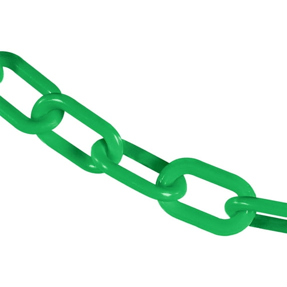 2 Inch x 50 Feet Green Heavy Duty Plastic Safety Chain