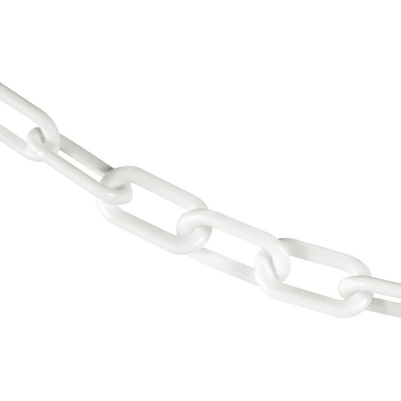 2 Inch x 50 Feet White Plastic Safety Chain