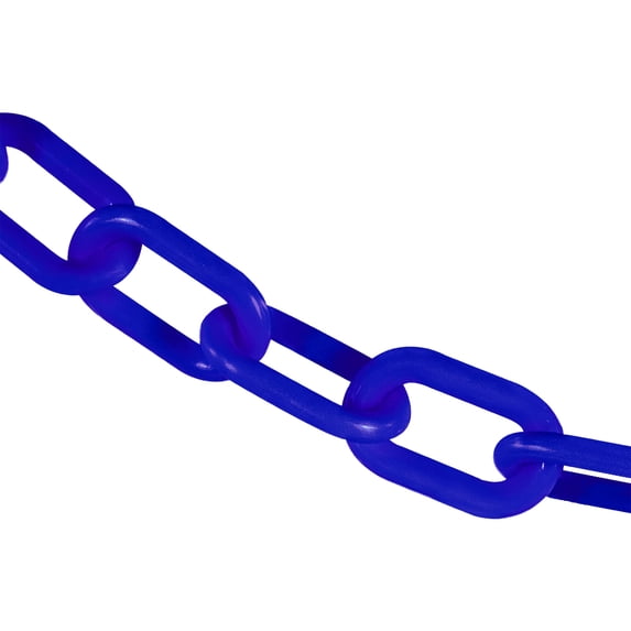 2 Inch x 500 Feet Traffic Blue Heavy Duty Plastic Safety Chain