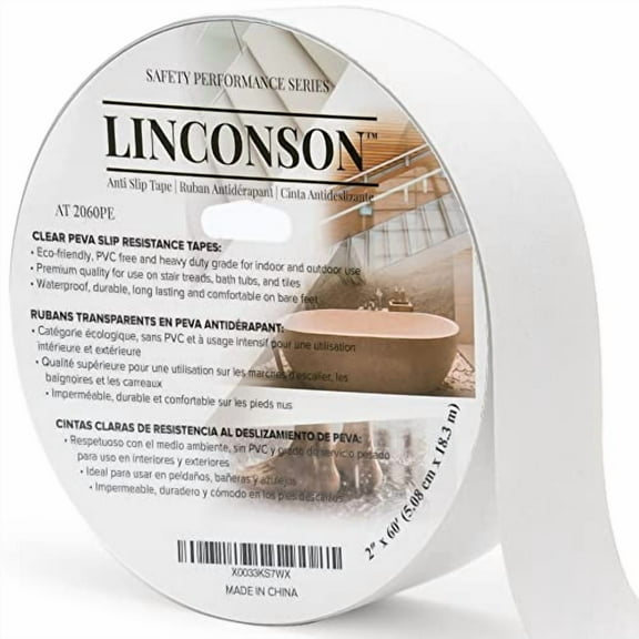 2 Inch x 60 Feet Clear Slip Resistant Stairs Tread Grip & Anti Slip Tape,Indoor Use-Clear-PVC Free