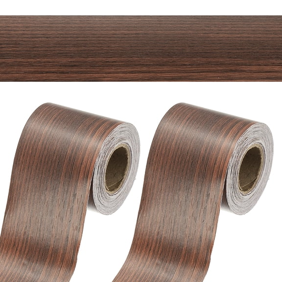 2 Inch x 66ft Wood Grain Repair Tape, Self Adhesive Realistic Textured Repair Tape Patch for Floor Door Table Cabinets Desk, Brown Wood
