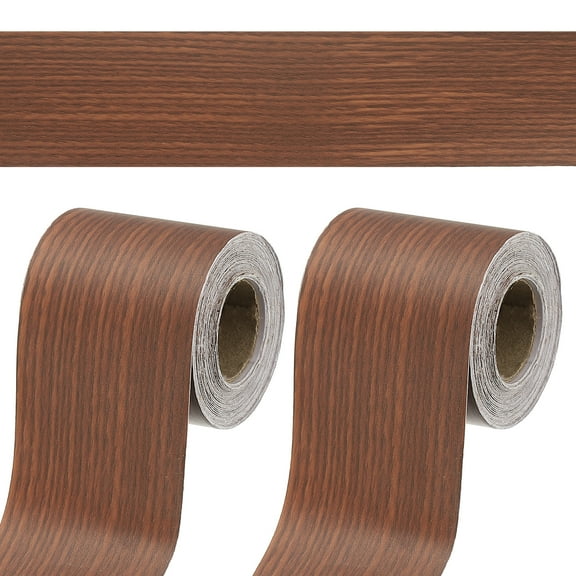 2 Inch x 66ft Wood Grain Repair Tape, Self Adhesive Realistic Textured Repair Tape Patch for Floor Door Table Cabinets Desk, Red Teak