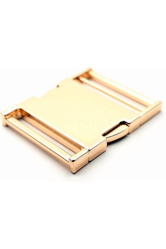 2 Inch Metal Quick Side Release Buckle Webbing Bag Clip for Flat Lock Belt Straps, Backpacks and Collars, 1 Pack (Gold)