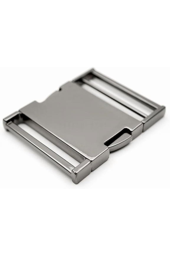 2 Inch Metal Quick Side Release Buckle Webbing Bag Clip for Flat Lock Belt Straps, Backpacks and Collars, 1 Pack (Gunmetal Black)