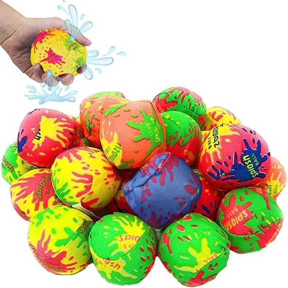 2 Inches Water Splash Balls, Mini Beach Absorbent Ball, Splash Balls for Pools, Water Ball for Beach Party Favors, Summer Soaking Games 12pcs