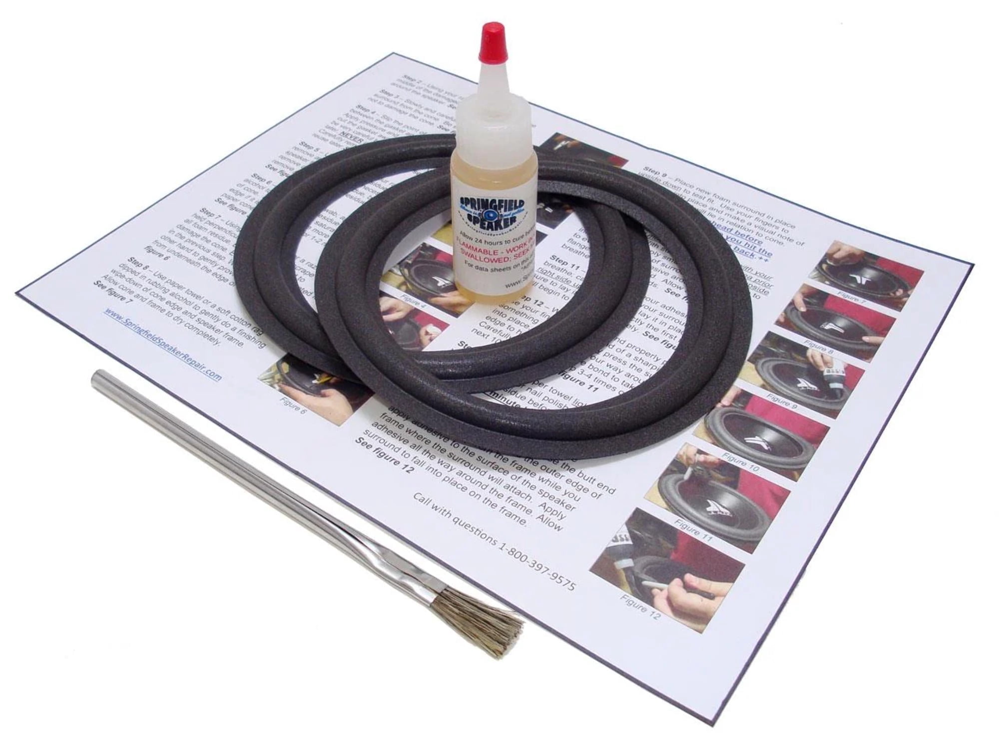 Springfield Speaker Foam Surround Repair Kit For JL Audio 10W6 Subwoofer, 10 Inch, 2JL10-08
