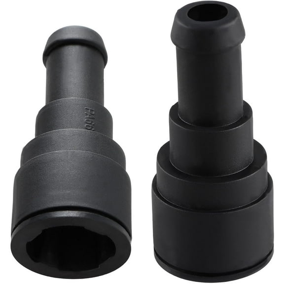 2 Inlet Outlet 3/4In x 5/8In Coolant Hose Connectors Compatible with GMC Sierra Chevrolet Avalanche Replace#: 15032062